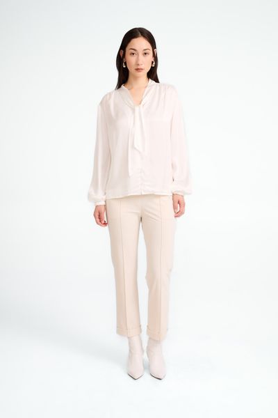 Anija rayon viskose bluse, hvit